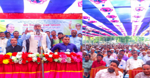 লাখাইয়ে কৃষক সমাবেশে পরিকল্পনামন্ত্রী এম এ মান্নান: 